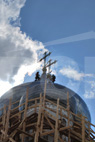 Окраска куполов Никитского собора Никитского монастыря (г. Переславль-Залесский)