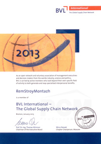 BVL International Certificate